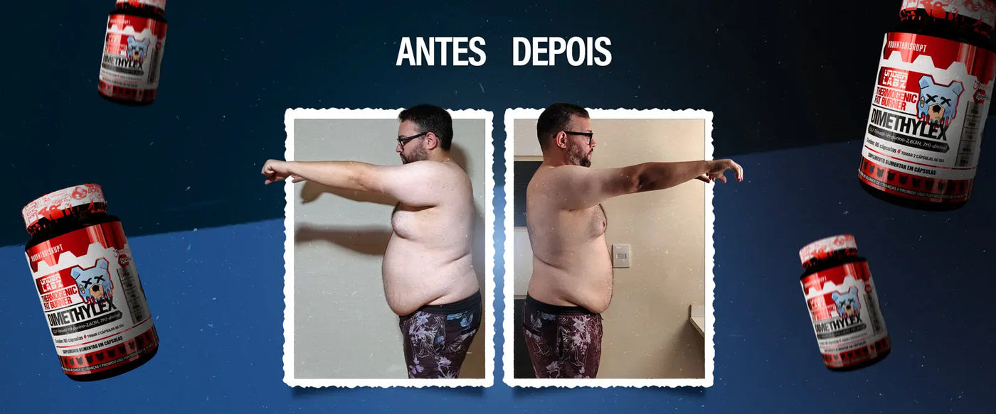 Dimethylex Under Labz: o termogênico por trás da transformação do Tiago | Under Labz – Loja Oficial