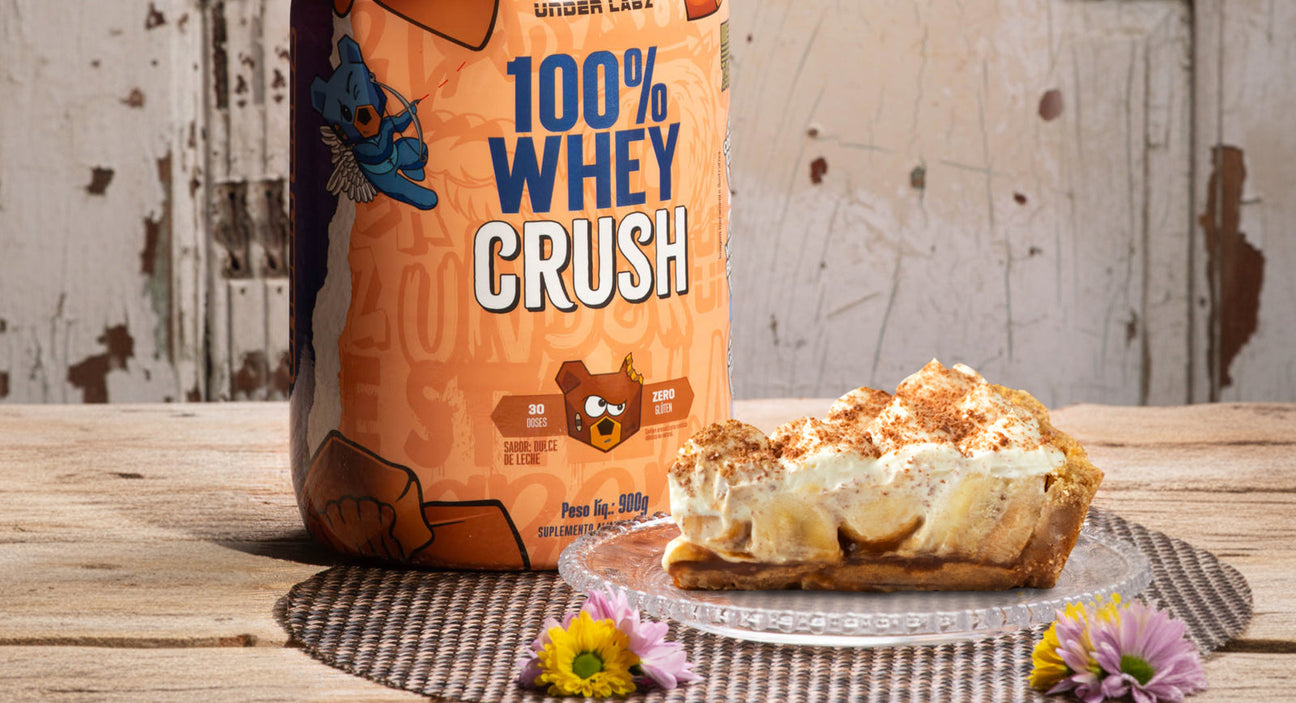 Receita de banoffee com 100% Whey Crush Dulce de Leche da Under Labz