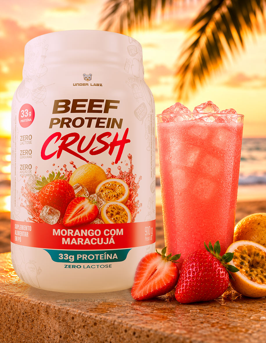 Estilo de vida BEEF PROTEIN CRUSH MORANGO COM MARACUJÁ 910g