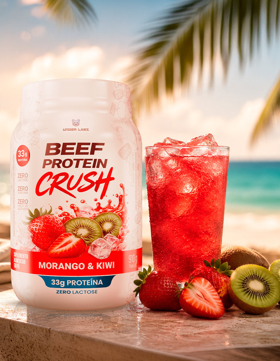 BEEF PROTEIN CRUSH MORANGO & KIWI 910G