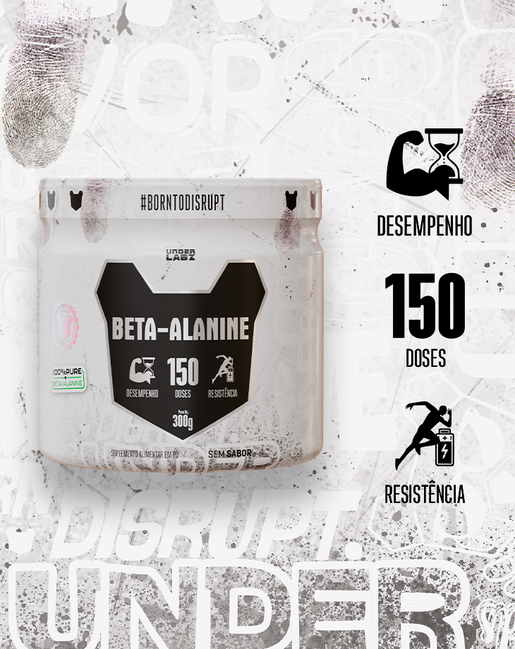 BETA ALANINE BORNTODISRUPT 300G - Loja Oficial Under Labz