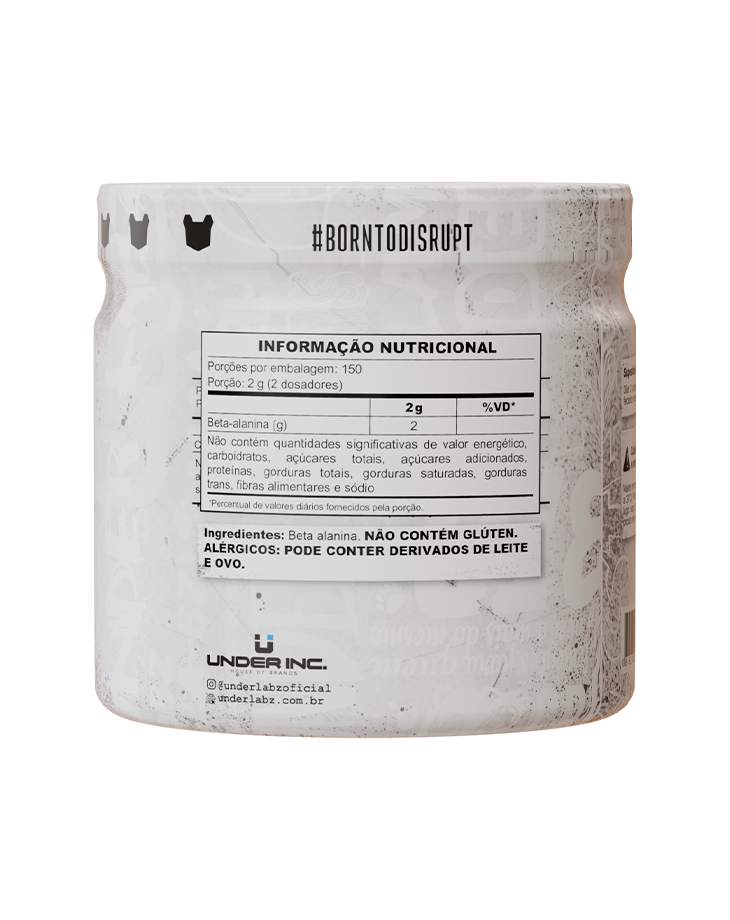 BETA ALANINE BORNTODISRUPT 300G - Loja Oficial Under Labz