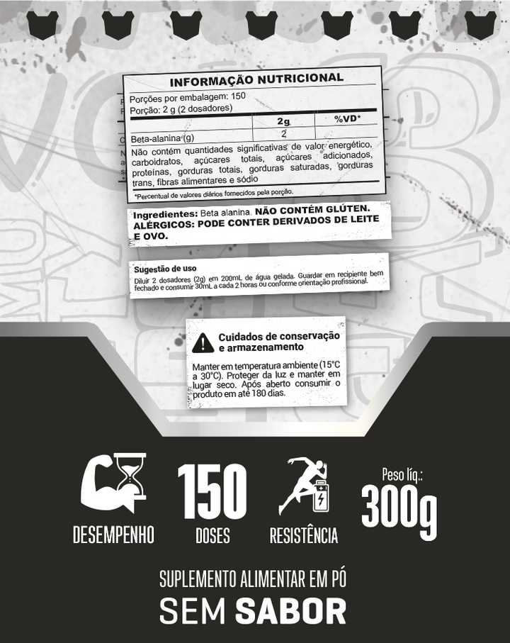 BETA ALANINE BORNTODISRUPT 300G - Loja Oficial Under Labz