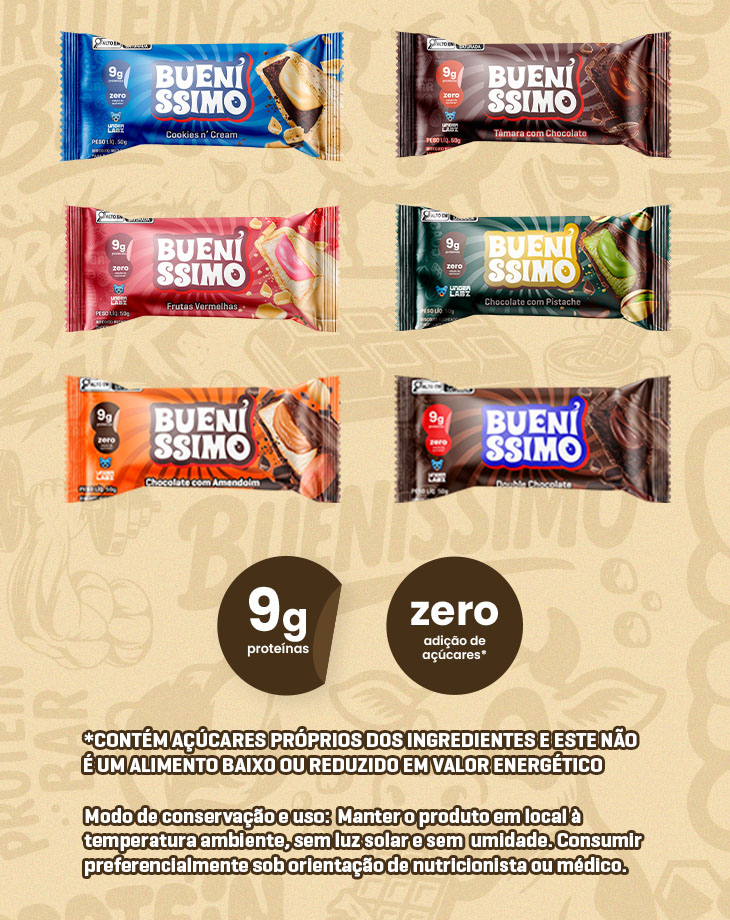 Baked Bar Bueníssimo display com 12 unidades - LOJA  | Under Labz – Loja Oficial
