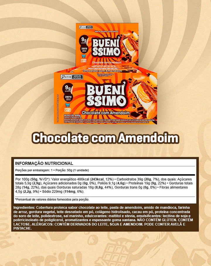 Baked Bar Bueníssimo display com 12 unidades - LOJA  | Under Labz – Loja Oficial