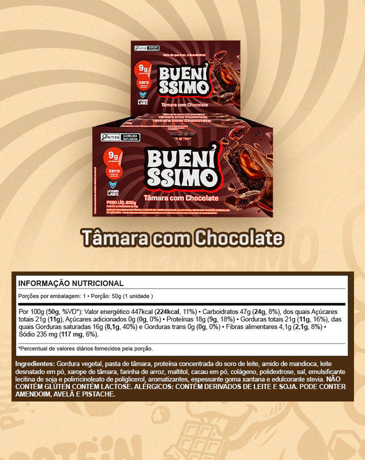 Baked Bar Bueníssimo display com 12 unidades - LOJA  | Under Labz – Loja Oficial