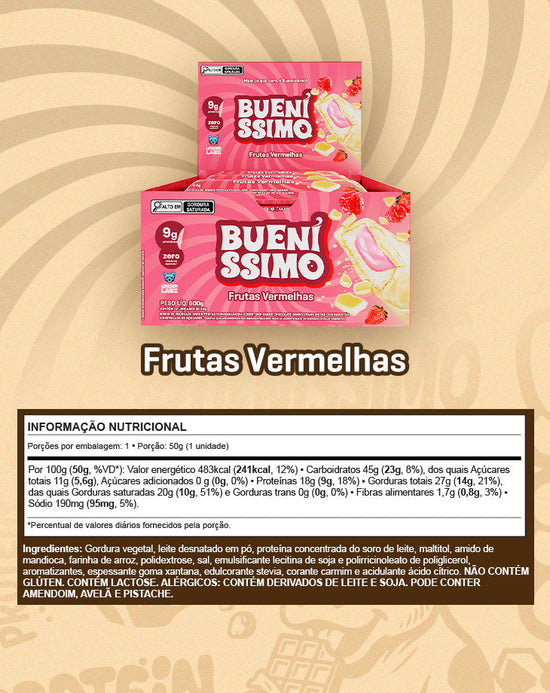 Baked Bar Bueníssimo display com 12 unidades - LOJA  | Under Labz – Loja Oficial