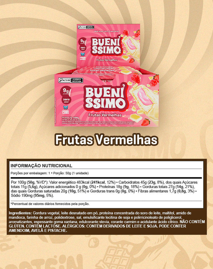 Baked Bar Bueníssimo display com 12 unidades - LOJA  | Under Labz – Loja Oficial