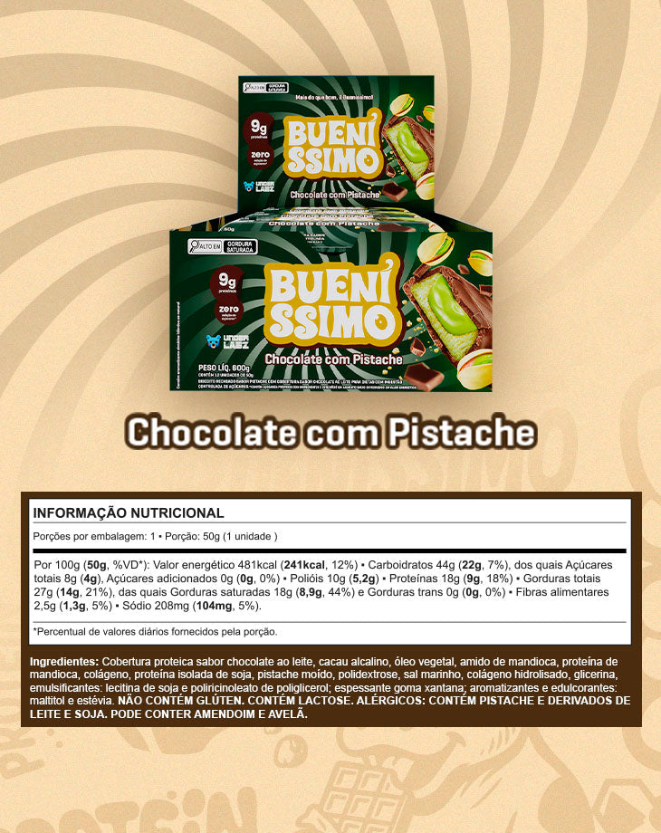 Baked Bar Bueníssimo display com 12 unidades - LOJA  | Under Labz – Loja Oficial