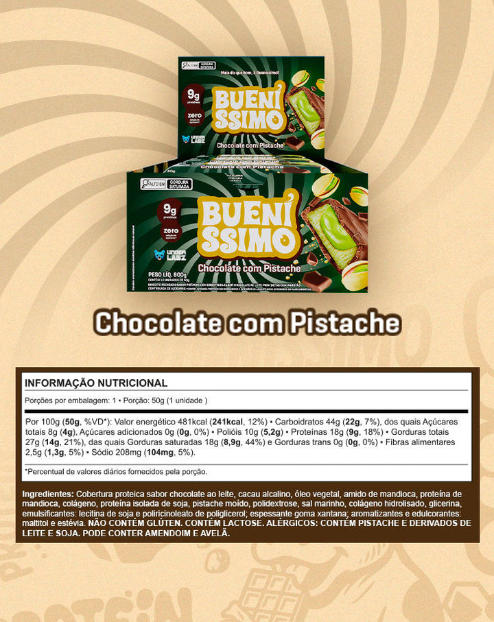 Baked Bar Bueníssimo display com 12 unidades - LOJA  | Under Labz – Loja Oficial