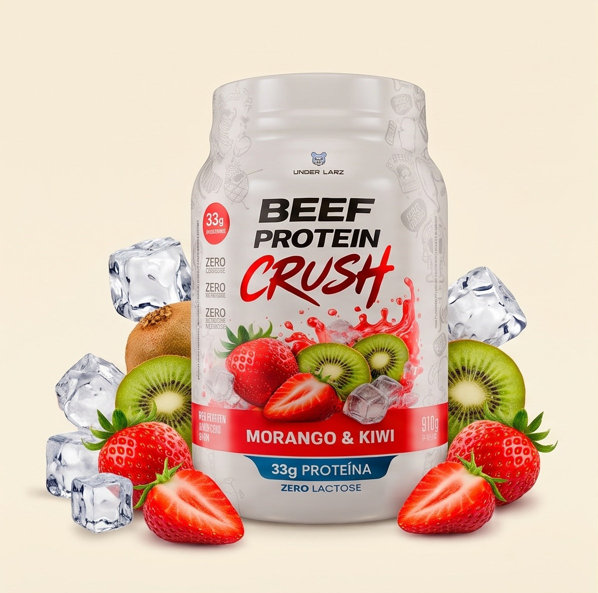 Estilo de vida BEEF PROTEIN CRUSH MORANGO & KIWI 910G