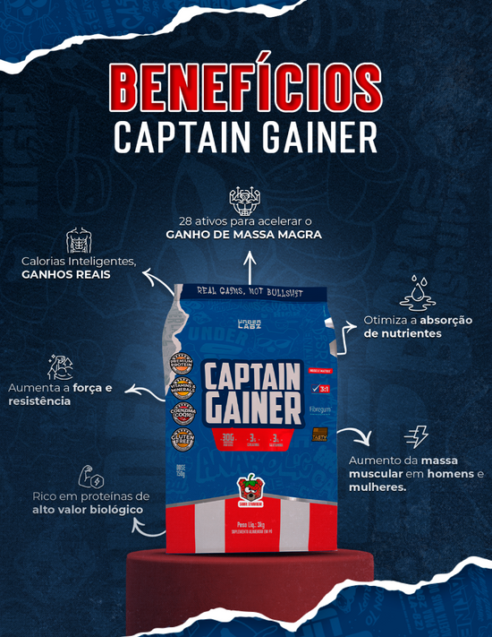 CAPTAIN GAINER 3KG - Loja Oficial Under Labz