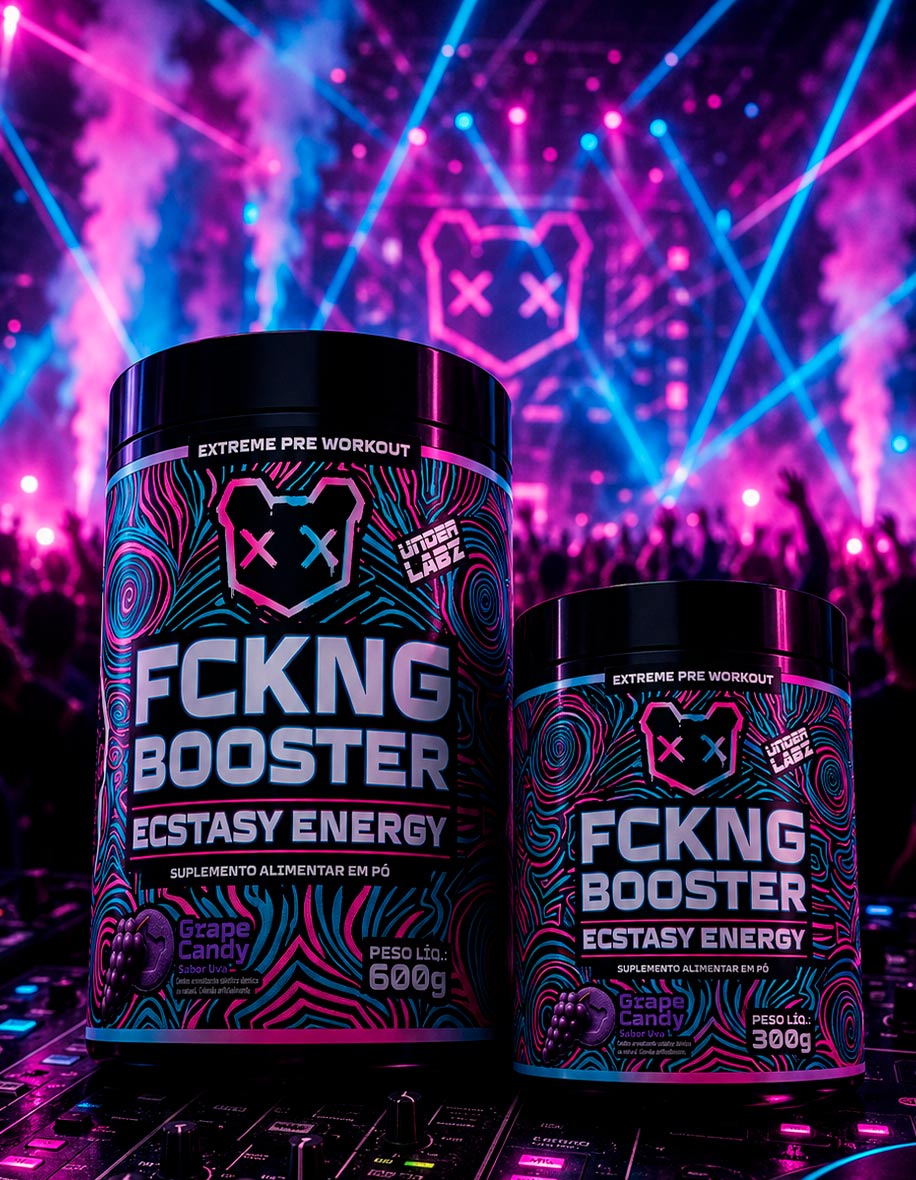 Estilo de vida FCKNG BOOSTER ENERGY GRAPE CANDY 600g