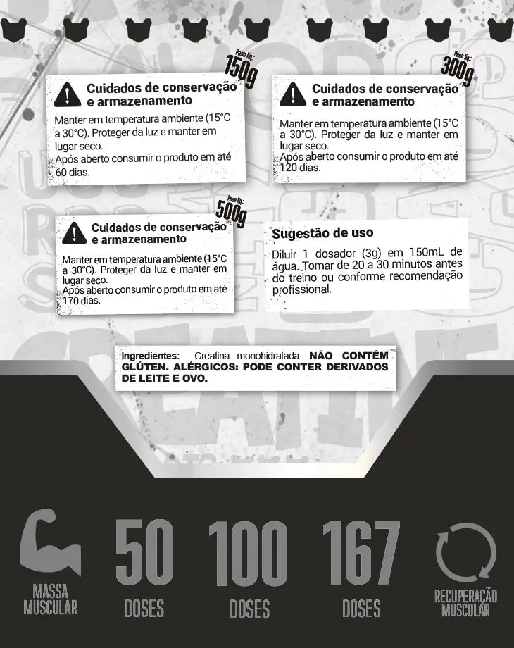 CREATINE 100% PURE BORNTODISRUPT - Loja Oficial Under Labz