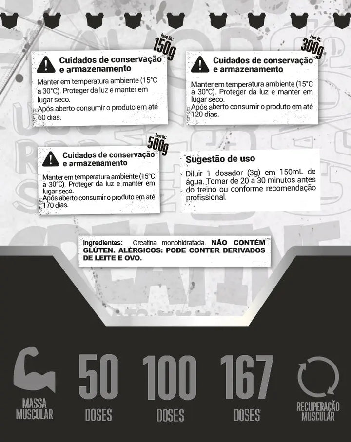 CREATINE 100% PURE BORNTODISRUPT - Loja Oficial Under Labz