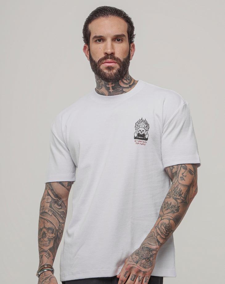 CAMISETA MASCULINA OVERSIZED DIMETHYLEX BRANCO