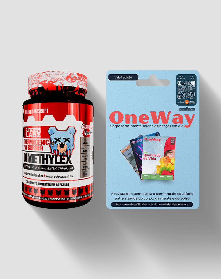 Kit 1x Dimethylex + Revista One Way: Corpo Forte, Mente Serena e Finanças em dia