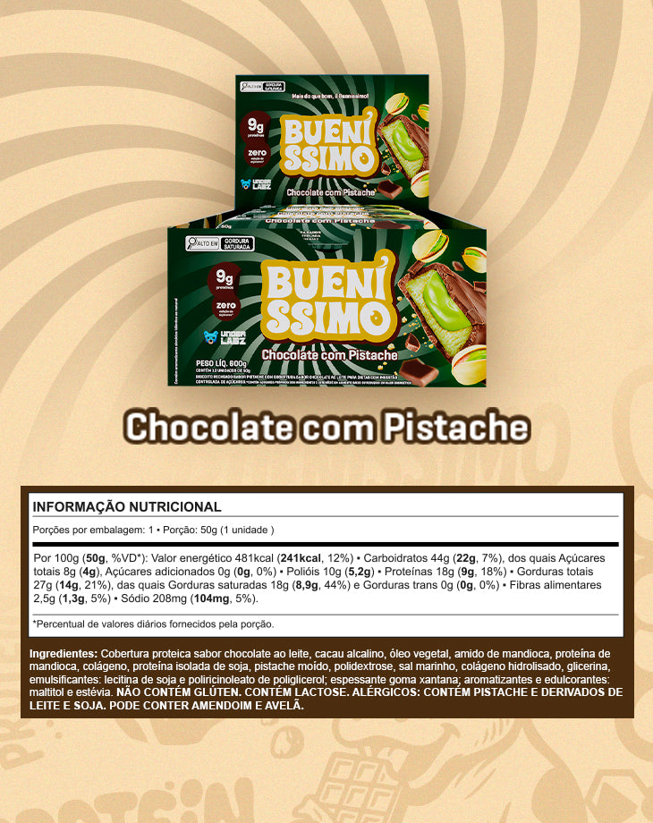 Baked Bar Bueníssimo display com 12 unidades