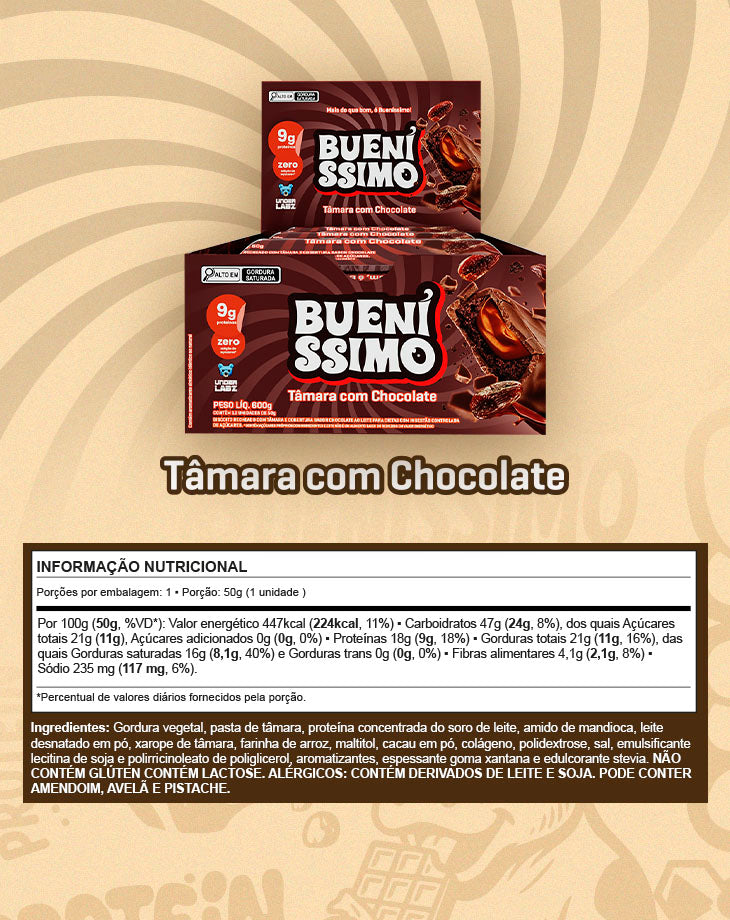Baked Bar Bueníssimo display com 12 unidades