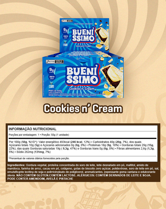 Baked Bar Bueníssimo display com 12 unidades - Loja Oficial Under Labz