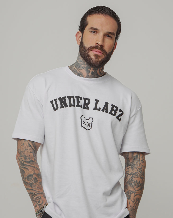 CAMISETA MASCULINA REGULAR BEAR CODE BRANCA