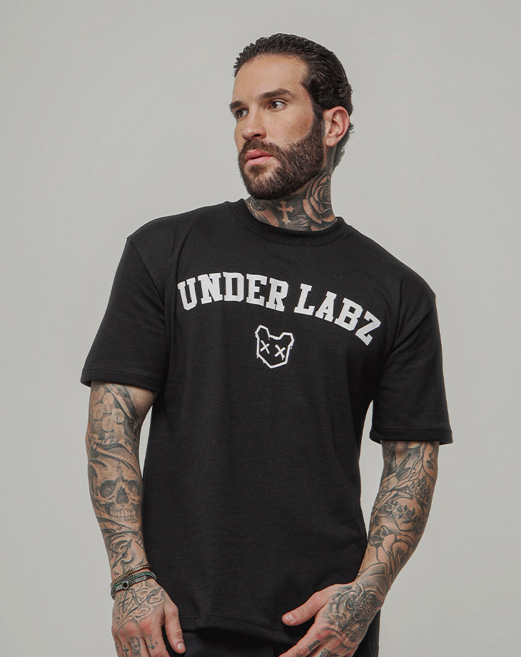 CAMISETA MASCULINA REGULAR BEAR CODE PRETA | Under Labz – Loja