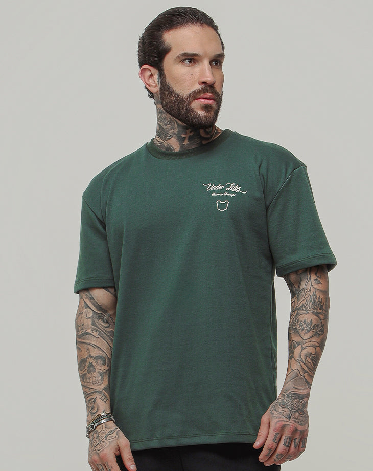 CAMISETA MASCULINA REGULAR CHRONOS VERDE