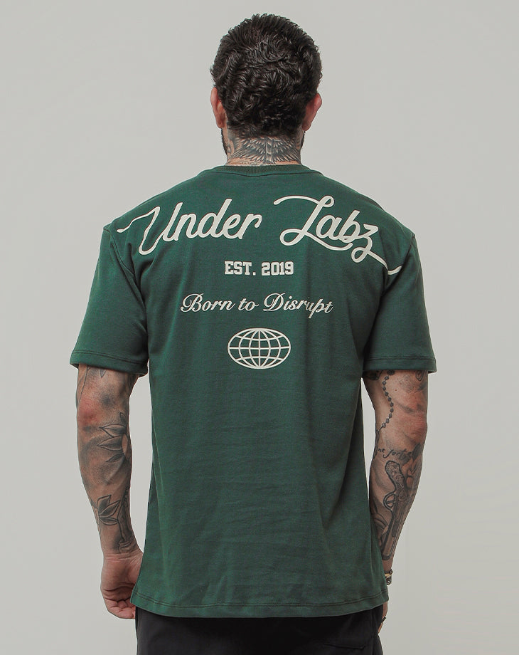CAMISETA MASCULINA REGULAR CHRONOS VERDE