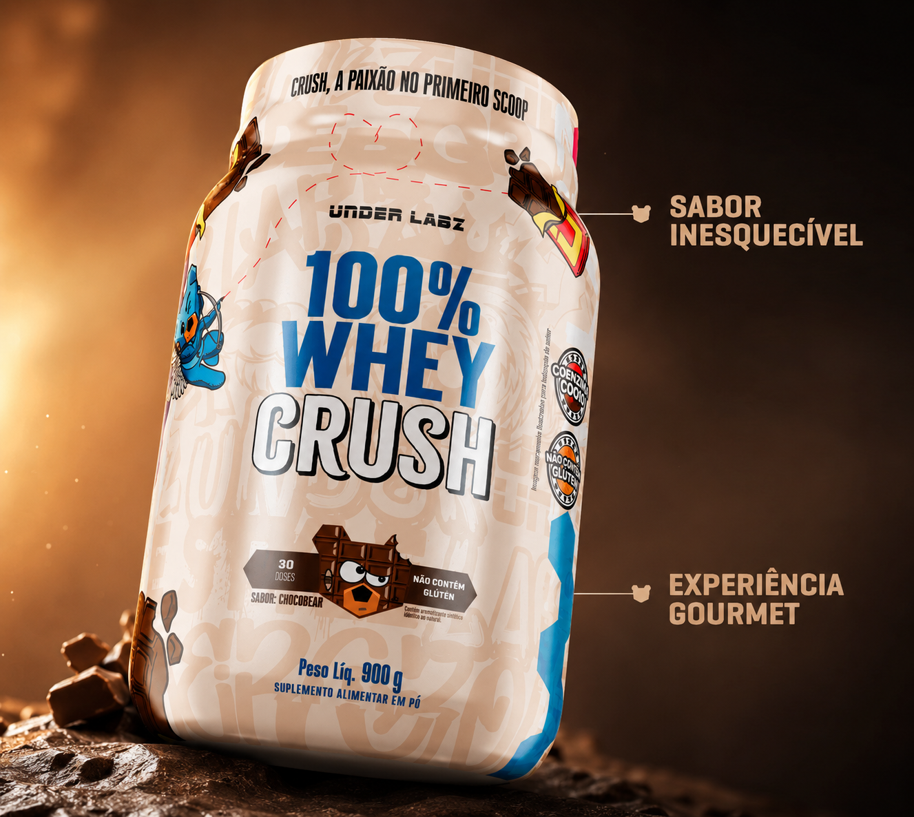 100% WHEY CRUSH CHOCOBEAR 900g