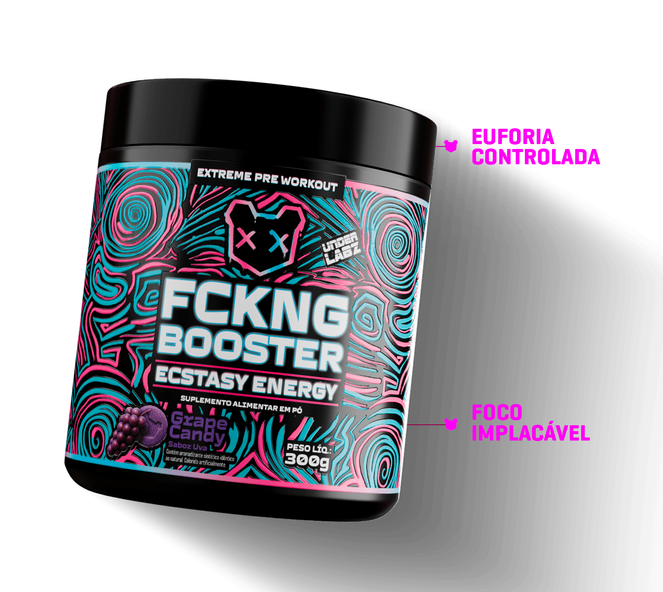 FCKNG BOOSTER ENERGY GRAPE CANDY 300g