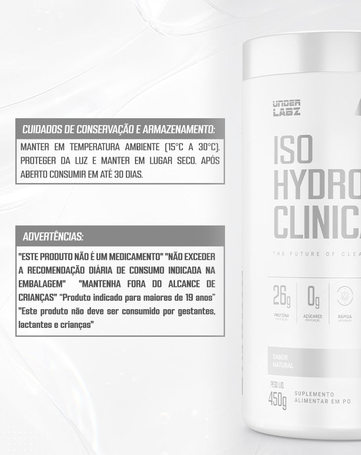 ISOHYDRO CLINICAL WHEY 450G  | Under Labz – Loja Oficial