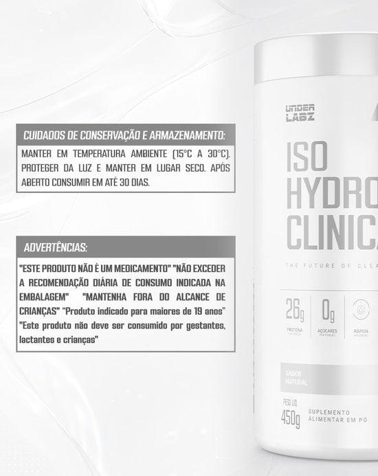ISOHYDRO CLINICAL WHEY 450G  | Under Labz – Loja Oficial