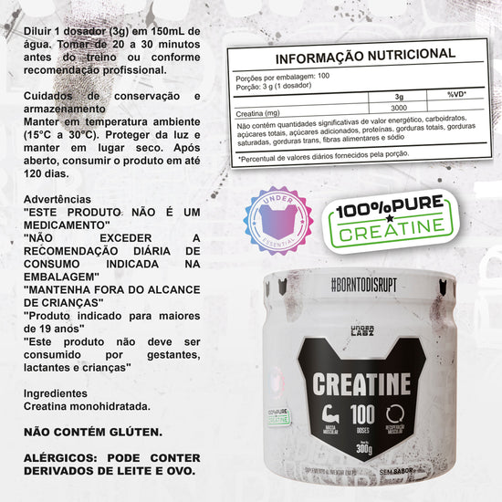 KIT TRIPLE CREATINA 300g  | Under Labz – Loja Oficial