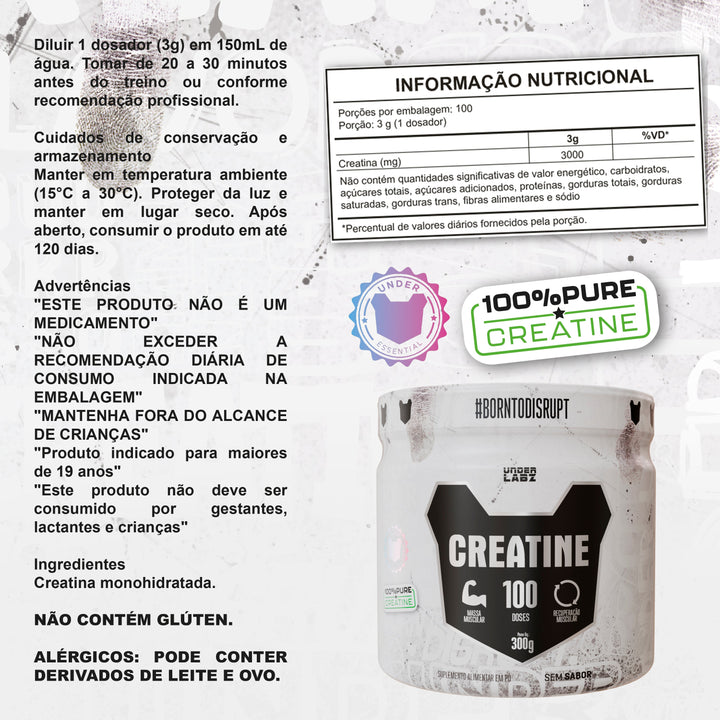 KIT TRIPLE CREATINA 300g  | Under Labz – Loja Oficial