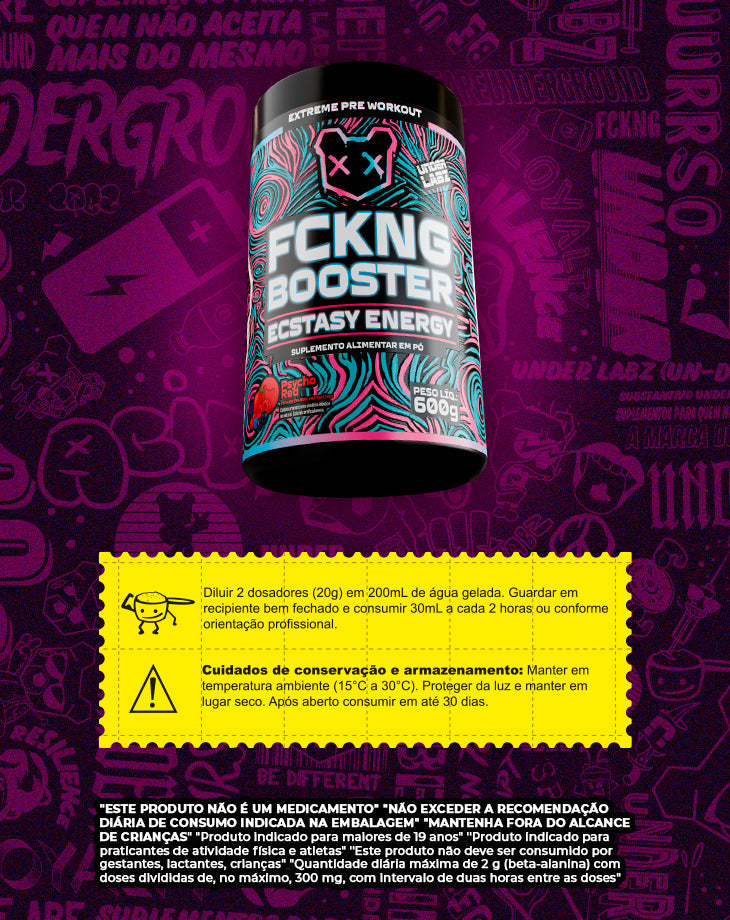 FCKNG BOOSTER ECSTASY ENERGY - Loja Oficial Under Labz