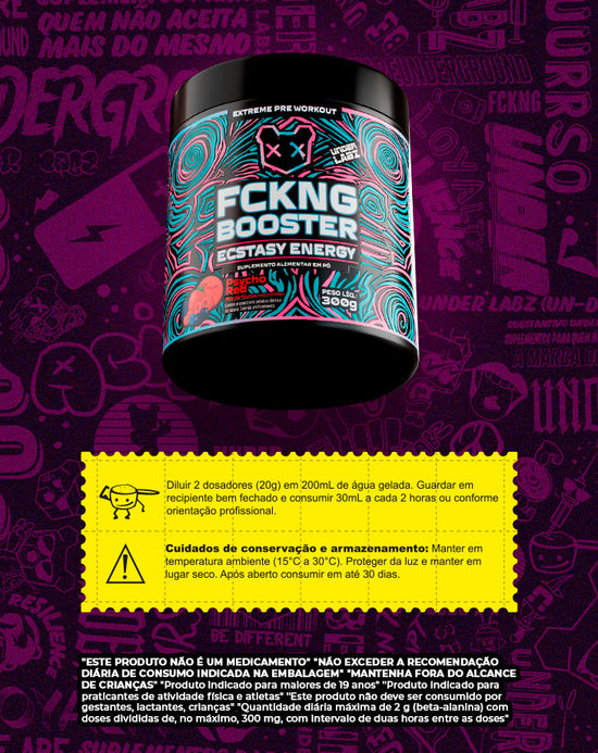 FCKNG BOOSTER ECSTASY ENERGY - Loja Oficial Under Labz