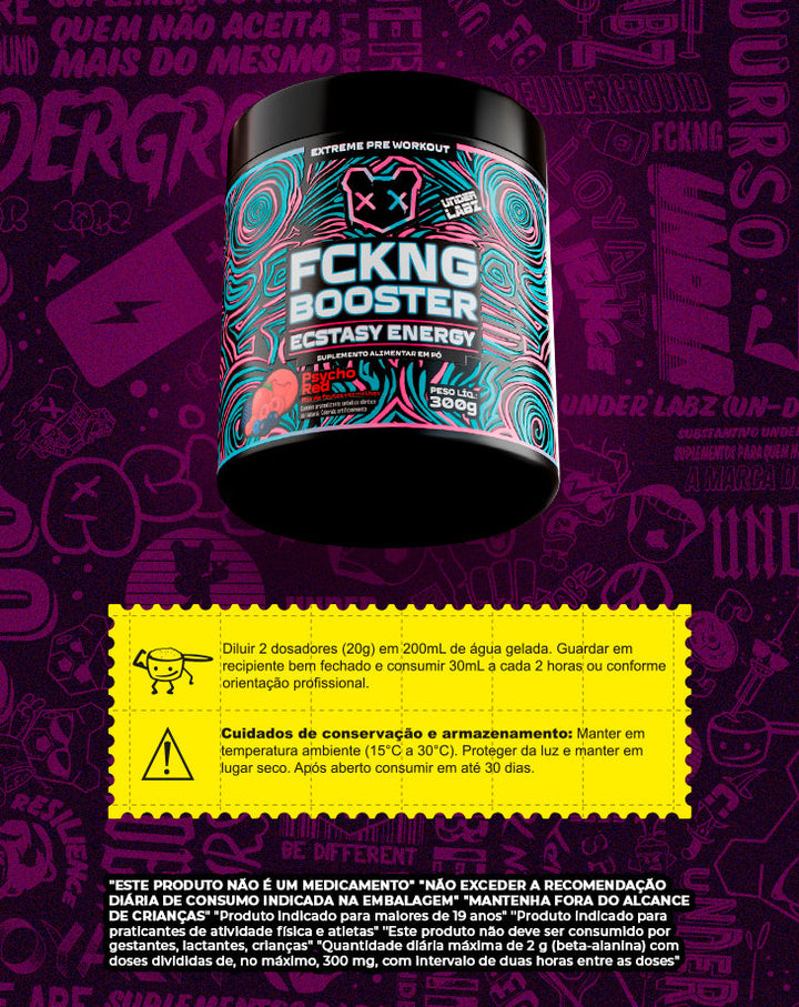 FCKNG BOOSTER ECSTASY ENERGY - Loja Oficial Under Labz