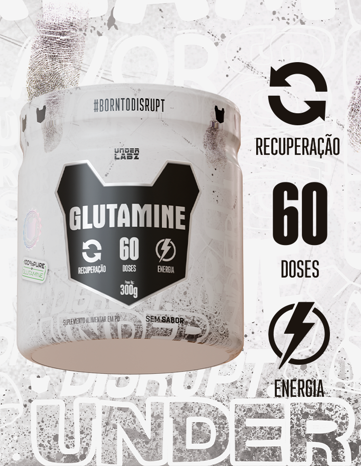 GLUTAMINA 100% PURE BORNTODISRUPT 300G - Loja Oficial Under Labz
