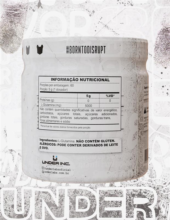 GLUTAMINA 100% PURE BORNTODISRUPT 300G - Loja Oficial Under Labz