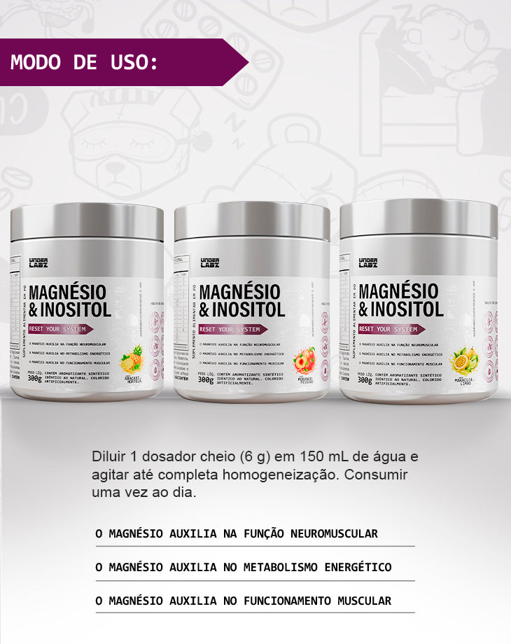 MAGNESIO INOSITOL 300G  | Under Labz – Loja Oficial