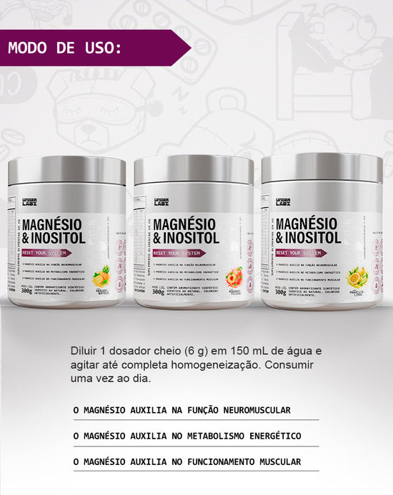 MAGNESIO INOSITOL 300G  | Under Labz – Loja Oficial