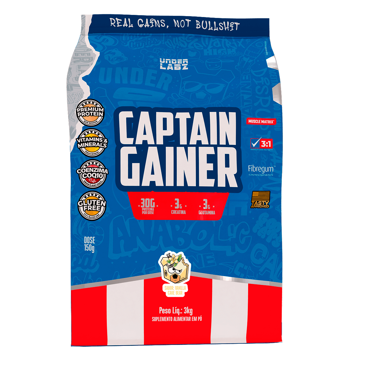 Dúvidas frequentes sobre CAPTAIN GAINER VANILLA CAKE BEAR 3KG