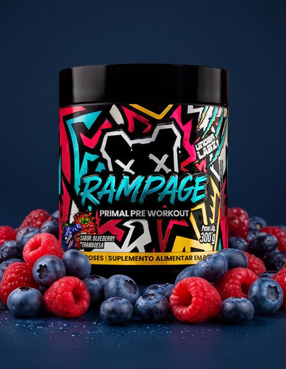 Pré-Treino Rampage Blueberry com Framboesa 300g | Under Labz
