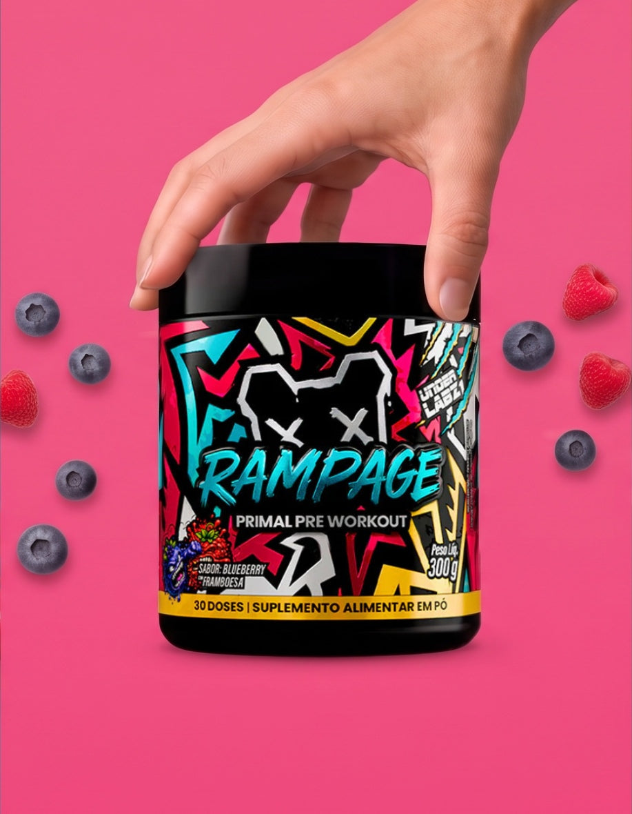 Pré-Treino Rampage Blueberry com Framboesa 300g | Under Labz