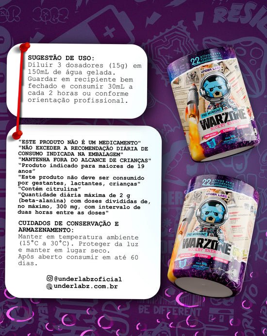 WARZONE ROCKET ENERGY 450g - LOJA  | Under Labz – Loja Oficial