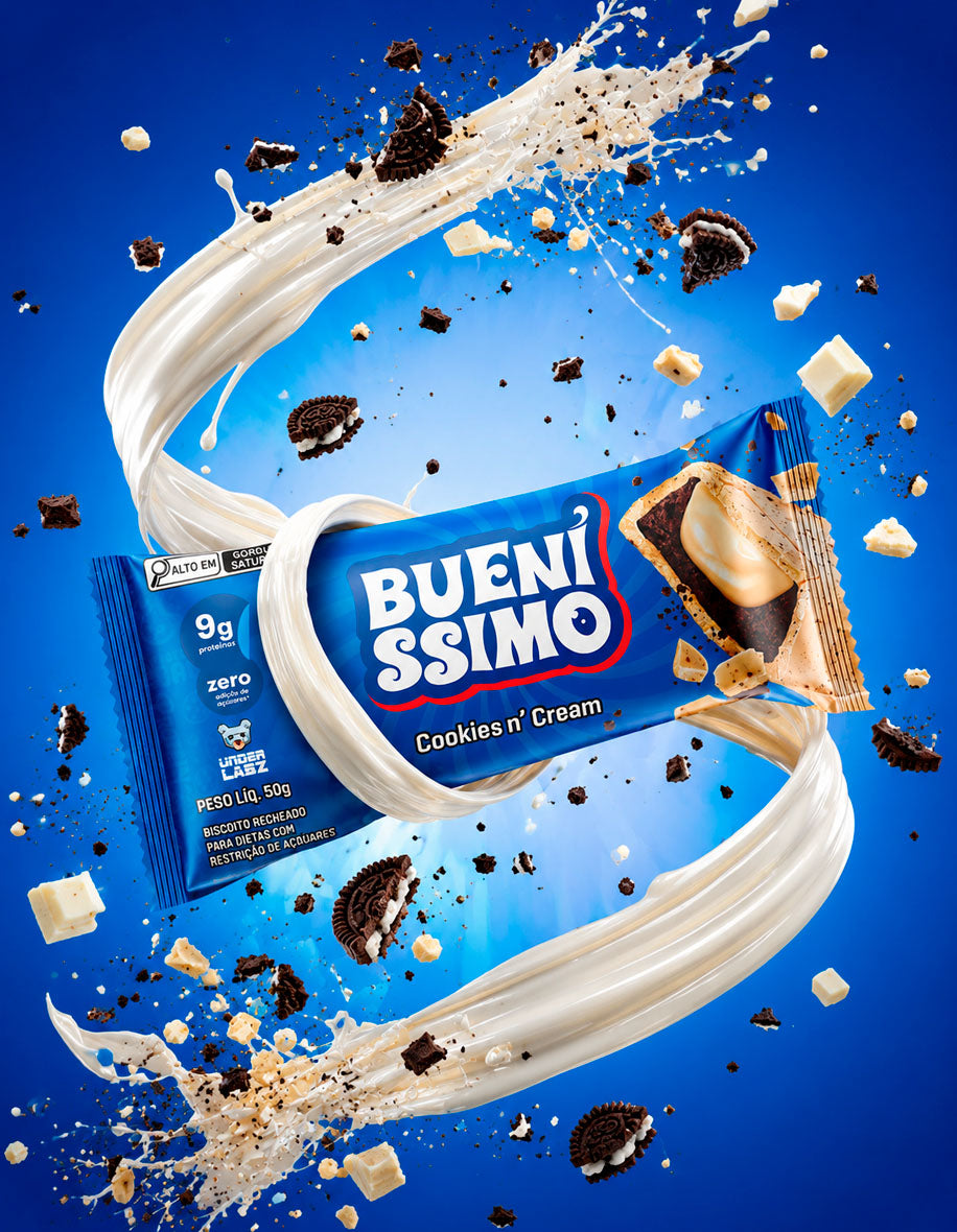 Estilo de vida Baked Bar Bueníssimo Cookies n` Cream com 12 unidades