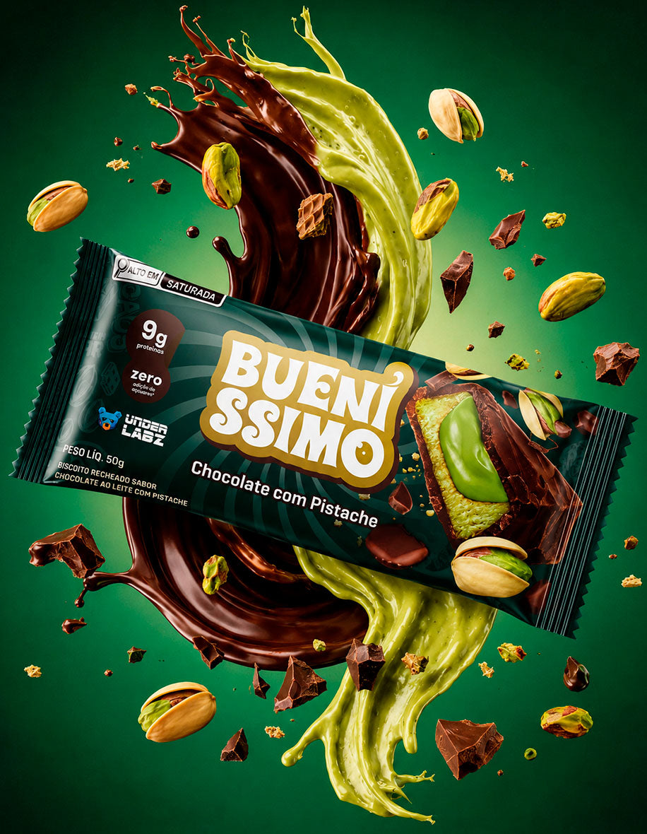 Dúvidas frequentes sobre Baked Bar Bueníssimo Chocolate com Pistache com 12 unidades